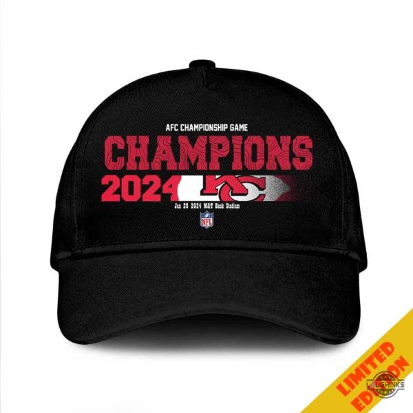 afc championship hat 2024 kansas city chiefs football game embroidered baseball cap bank stadium kc nfl vintage dad hats laughinks 1