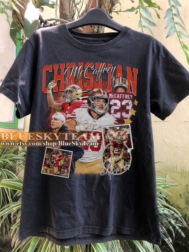 Vintage Christian Mccaffrey Shirt San Francisco Football Sweatshirt Christian Mccaffrey Tshirt Christian Mccaffrey Hoodie Football Gift giftyzy 1