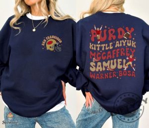 Vintage San Francisco Football Players Shirt Football Crewneck Sweatshirt Sf Football Hoodie Retro Niners Tshirt Purdy Bosa Niners Shirt giftyzy 2