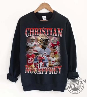 Vintage Christian Mccaffrey Bootleg Shirt Retro Football Tshirt Retro 90S Fans Hoodie Running Back Homage Sweatshirt Gift For Fans giftyzy 2