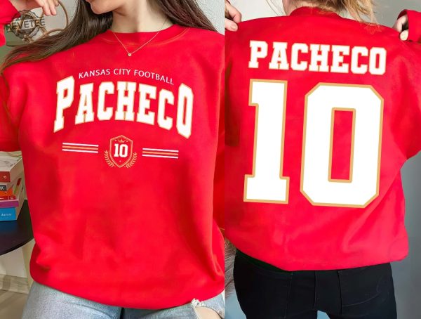 Pacheco 10 Kc Football 2 Sides Sweatshirt Kc Football Shirt Isiah Pacheco Hoodie Kansas City Football Graphic Tee Gift For Fans Unique revetee 1