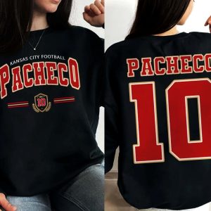 Pacheco 10 Kc Football 2 Sides Sweatshirt Kc Football Shirt Isiah Pacheco Hoodie Kansas City Football Graphic Tee Gift For Fans Unique revetee 2