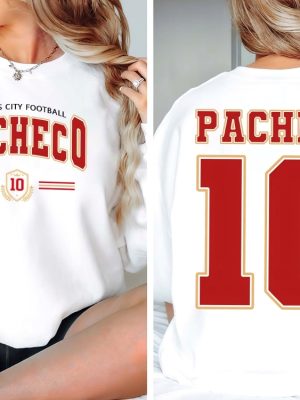 Pacheco 10 Kc Football 2 Sides Sweatshirt Kc Football Shirt Isiah Pacheco Hoodie Kansas City Football Graphic Tee Gift For Fans Unique revetee 3