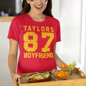 Taylors Boyfriend 87 Kansas City Fan Football Party Funny Outfit Cute Top Humor Tee Xs 5X Soft Unisex T Shirt Unique revetee 2