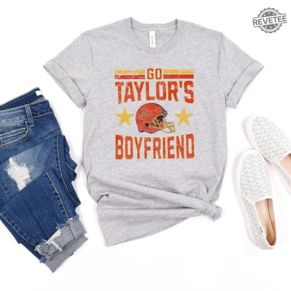 Super Bowl T Shirt Kansas City Chiefs Kelce Swiftie Football Tee 49Ers Football Game Lucky 13 Go Taylor Swift Boyfriend Shirt Super Bowl Tee Unique revetee 2