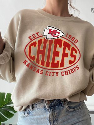 Kansas City Football Champions Sweatshirt Kansas City Football Shirt Vintage Style Kansas City Football Crewneck Shirt For Fan Unique revetee 2