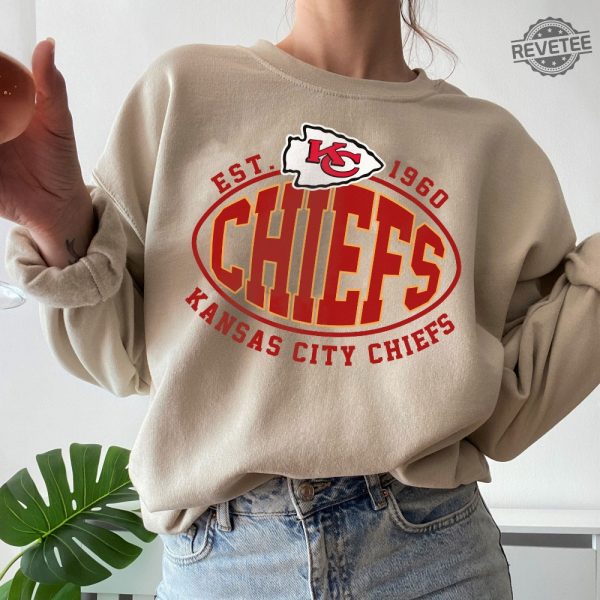 Kansas City Football Champions Sweatshirt Kansas City Football Shirt Vintage Style Kansas City Football Crewneck Shirt For Fan Unique revetee 2