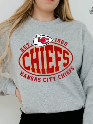 Kansas City Football Champions Sweatshirt Kansas City Football Shirt Vintage Style Kansas City Football Crewneck Shirt For Fan Unique revetee 3