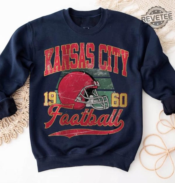 Vintage Style Kansas City Football Crewneck Sweatshirt90s Sports Bootleg Style Shirt Football Shirt Game Day Crewneck Unique revetee 1