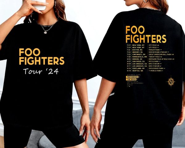 Foo Fighters 2024 Tour Shirt Everything Or Nothing At All Tour 2024 Shirt Foo Fighters Tour Shirt 2024 Shirt Music Tour Shirt trendingnowe 1