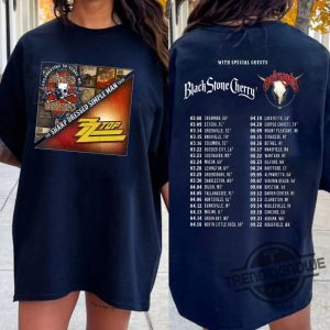 Lynyrd Skynyrd Zz Top Tour 2024 Shirt Zz Top World Tour 2024 Shirt Lynyrd Skynyrd Tour 2024 Shirt Sharp Dressed Simple Man Us Tour Shirt trendingnowe 2
