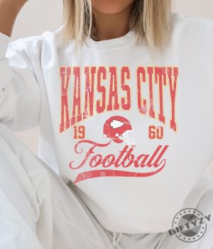 Vintage Style Kansas City Football Shirt Kansas City Football Sweatshirt Kansas City Playoff Tshirt Unisex Hoodie Trendy Shirt giftyzy 3