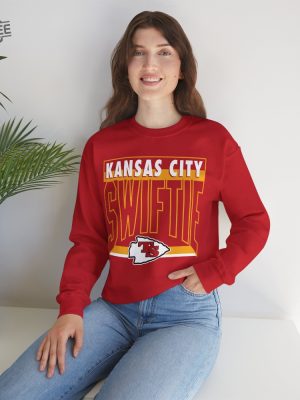 Retro Kansas City Swiftie Travis Taylor Sweatshirt Travis Kelce Message To Taylor Swift Go Taylors Boyfriend Shirt Unique revetee 4