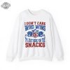 Funny Football Sweatshirt Superbowl Shirt Just Here For The Snacks Shirt Travis Kelce Message To Taylor Swift Go Taylors Boyfriend Shirt Unique revetee 1
