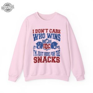 Funny Football Sweatshirt Superbowl Shirt Just Here For The Snacks Shirt Travis Kelce Message To Taylor Swift Go Taylors Boyfriend Shirt Unique revetee 4