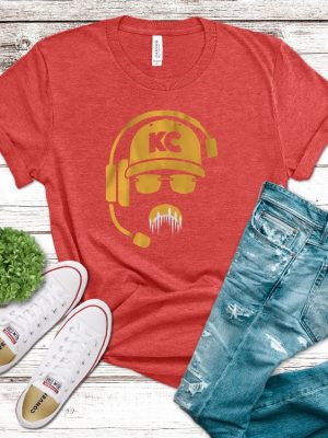 Andy Reid Icicle Mustache Shirt Unisex Kansas City Chiefs Shirt Travis Kelce Message To Taylor Swift Go Taylors Boyfriend Shirt Unique revetee 2