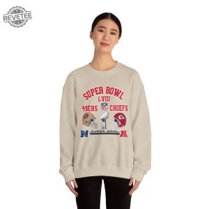 Superbowl Sweatshirt Chiefs Sweater 49Ers Sweatshirt Football Sweatshirt Travis Kelce Message To Taylor Swift Go Taylors Boyfriend Shirt Unique revetee 2
