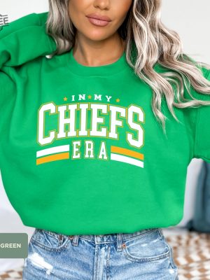 In My Chiefs Era Sweatshirt Football Chiefs Sweatshirt Football Nfl Sweatshirt Travis Kelce Message To Taylor Swift Go Taylors Boyfriend Shirt Unique revetee 5