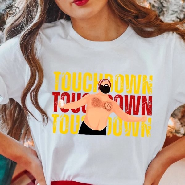 Chiefs Touchdown Jason Kelce Shirt Kansas City Over Heart Travis Kelce Message To Taylor Swift Go Taylors Boyfriend Shirt Unique revetee 2