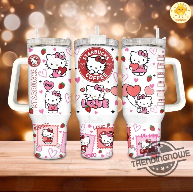 Hello Kitty Stanley Cup Pink Valentine Stanley Tumbler Valentine ...