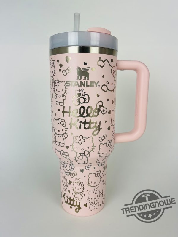 Hello Kitty Stanley Cup Stanley 40Oz Tumbler Pink Bloom Hello Kitty Tumbler Valentine Cartoon 40Oz Tumbler Pink Cat Tumbler trendingnowe 1