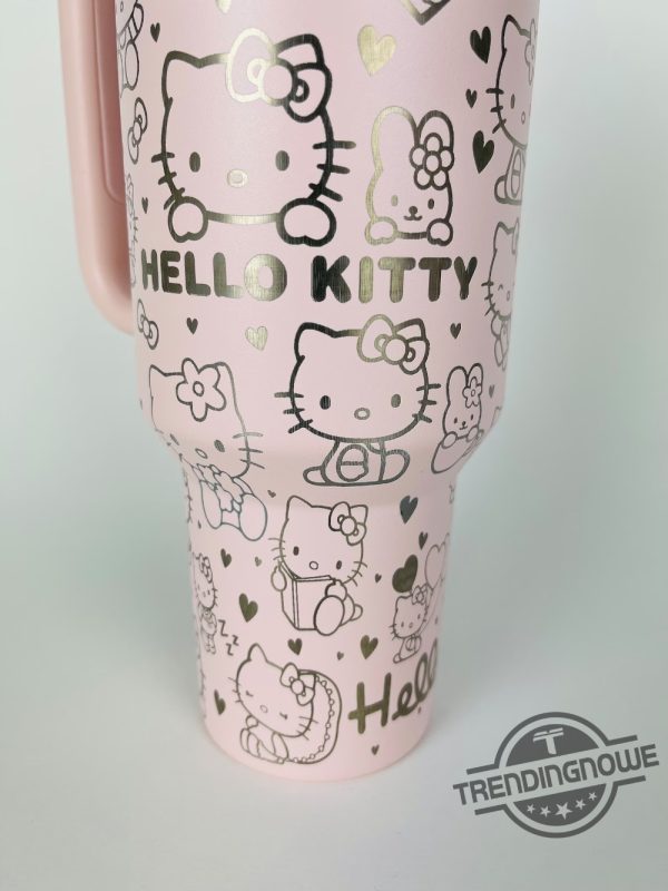 Hello Kitty Stanley Cup Stanley 40Oz Tumbler Pink Bloom Hello Kitty Tumbler Valentine Cartoon 40Oz Tumbler Pink Cat Tumbler trendingnowe 2