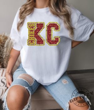 Chiefs Kc Faux Glitter Sequin Shirt giftyzy 2