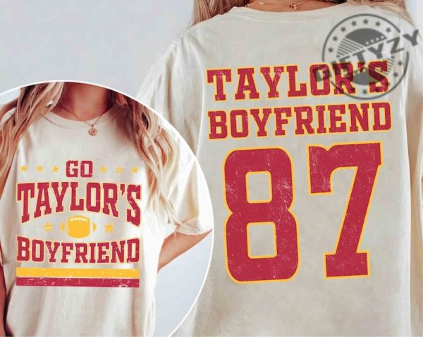 Taylor And Travis Shirt Go Taylors Boyfriend Tshirt Football Era Sweatshirt Unisex Hoodie Vintage Karma Is The Guy Taylors Boyfriend Shirt giftyzy 1