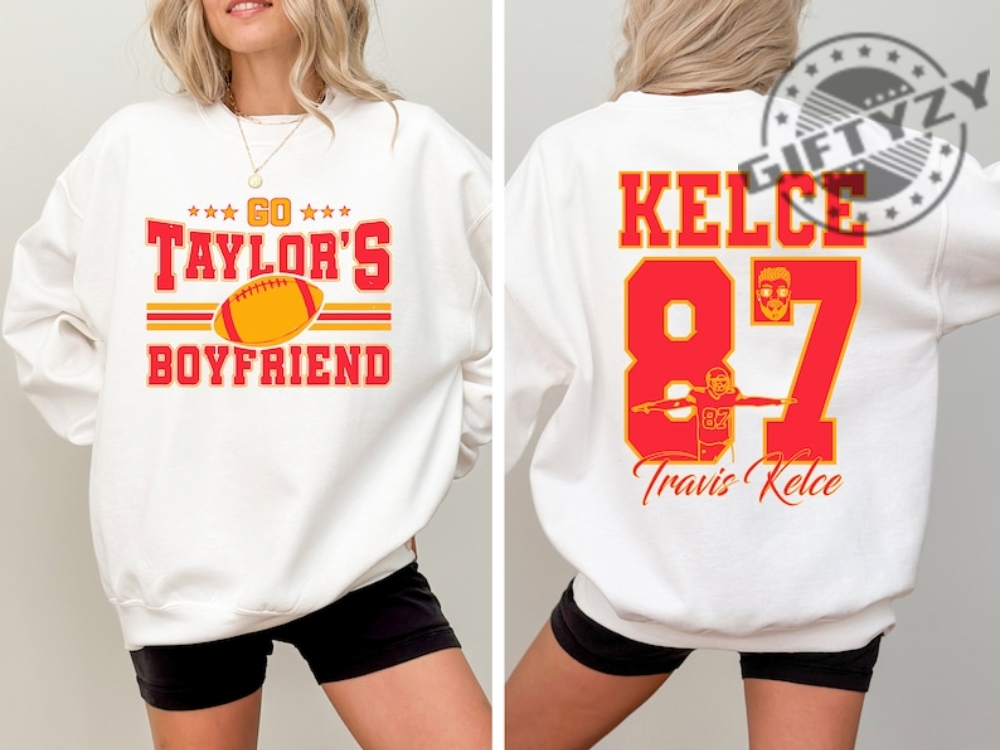 Go Taylors Boyfriend Kids Matching Shirt Travis And Taylor Hoodie Mom And Me Tshirt Funny Football Party Crewneck Sweatshirt Gameday Kelce Era Shirt