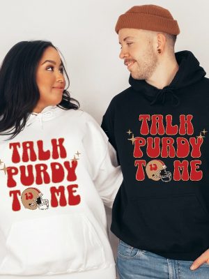 Talk Purdy To Me Sweatshirt Sf 49Ers Football Crewneck Retro Niners Tshirt Niners Hoodie 49Ers Fan Gift Talk Purdy To Me Shirt revetee 2