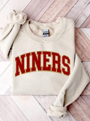 Game Day Sweatshirt San Francisco Football Sweatshirt 49Ers Football Crewneck Retro 49Ers Shirt San Francisco 49Ers Colors Scarlet revetee 3