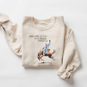 Vintage Monaco Sweatshirt Nadie Sabe Lo Que Va Pasar Manana Shirt Benito Sweatshirt Gift For Fan Bunny Sweater Music Shirt Unique revetee 5