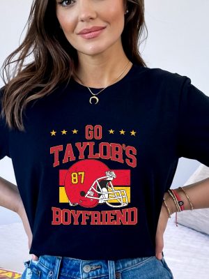 Go Taylors Boyfriend Shirt Game Day Shirt Funny Football Sweatshirt Football Fan Gift Shirt Unique revetee 3