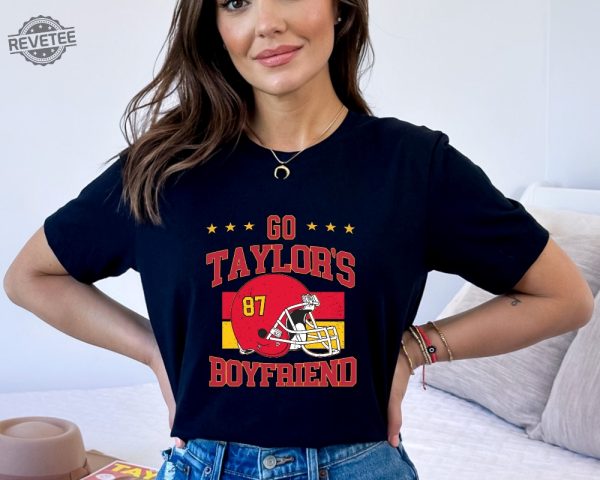 Go Taylors Boyfriend Shirt Game Day Shirt Funny Football Sweatshirt Football Fan Gift Shirt Unique revetee 3