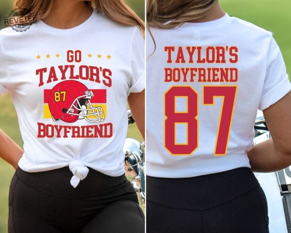 Go Taylors Boyfriend Shirt Game Day Shirt Funny Football Sweatshirt Football Fan Gift Shirt Unique revetee 5