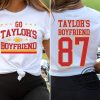 Taylors Boyfriend Superbowl Shirt Game Day Shirt Funny Football Sweatshirt Football Fan Gift Shirt Taylor And Travis Shirt trendingnowe 1