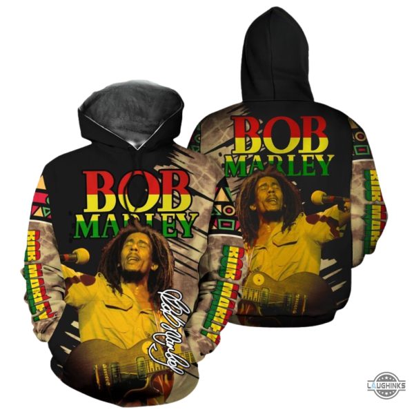 bob marley hoodie sweatshirt tshirt mens womens all over printed jamaican singer death one love movie 2024 shirts bob marley signature tee new gift laughinks 1