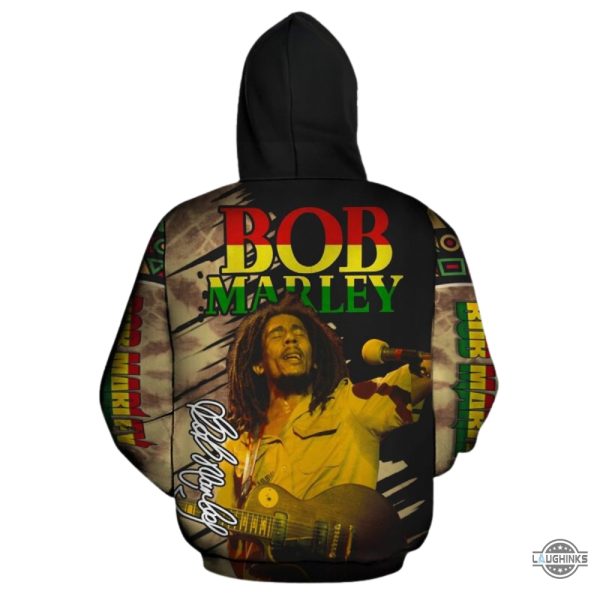 bob marley hoodie sweatshirt tshirt mens womens all over printed jamaican singer death one love movie 2024 shirts bob marley signature tee new gift laughinks 3