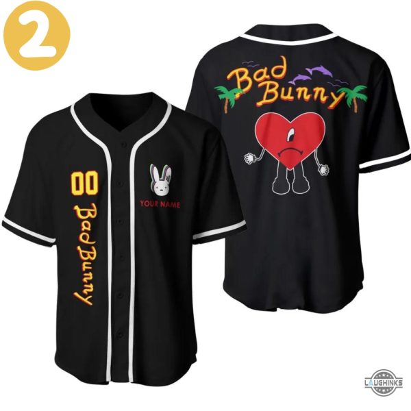 bad bunny baseball jersey all over printed custom name bad bunny un verano sin ti 2024 jersey shirts puerto rico music concert tour baseball uniform gift laughinks 2