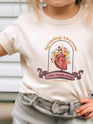 Spreading Awareness Like Wildflowers Tshirt Chd Tshirts Chd Awareness Shirts Chd Floral Chd Shirt Unique revetee 2