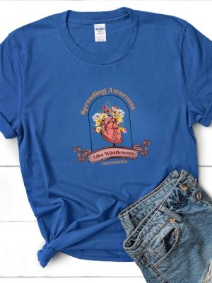 Spreading Awareness Like Wildflowers Tshirt Chd Tshirts Chd Awareness Shirts Chd Floral Chd Shirt Unique revetee 3