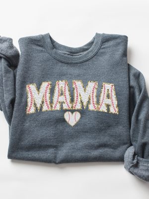 Baseball Mama Sweatshirt Baseball Mom Sweater Baseball Mama Shirt Mama Baseball Top Baseball Mom Shirt Baseball Mama Sweater Unique revetee 3