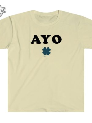 Ayo Edebiri Four Leaf Clover Shirt Ayo Shamrock Shirt Trending Ayo Shirt Ayo Four Leaf Shirt Funny Shirt Twitter Shirt Edebiri Tshirt Unique revetee 5