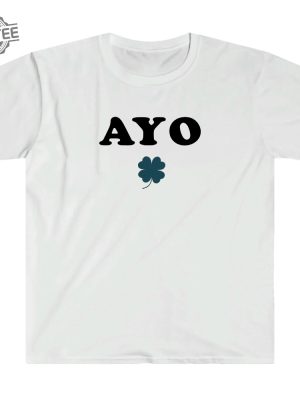 Ayo Edebiri Four Leaf Clover Shirt Ayo Shamrock Shirt Trending Ayo Shirt Ayo Four Leaf Shirt Funny Shirt Twitter Shirt Edebiri Tshirt Unique revetee 7