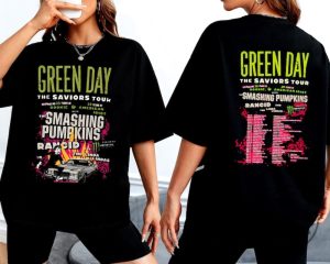 Green Day The Saviors 2024 Tour Shirt Green Day Concert Sweatshirt Green Day Band Graphic Tshirt Green Day Fan Hoodie Rock Band Green Day Shirt giftyzy 2