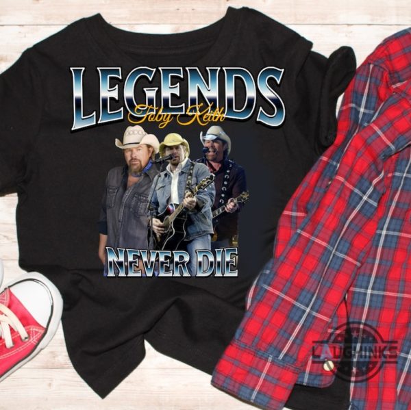 toby keith vintage shirt sweatshirt hoodie mens womens toby keith death shirts legends never die country music memorial bootleg graphic tee 90s retro tshirt laughinks 1