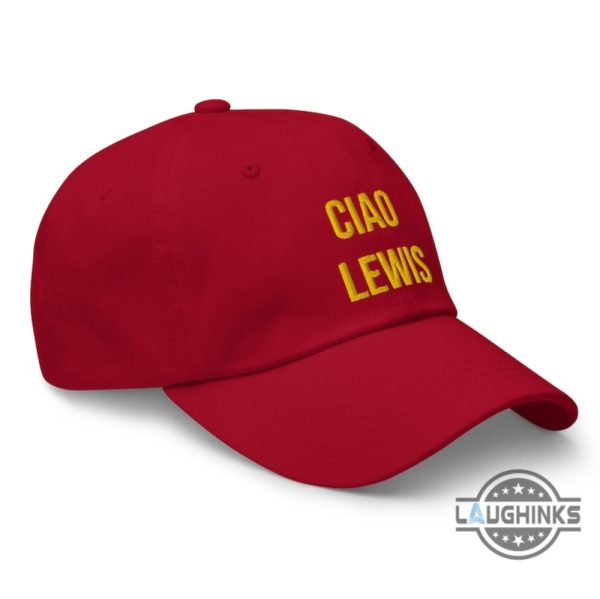 ferrari hat lewis hamilton embroidered classic baseball cap ciao lewis ferrari formula one vintage embroidery dad hats f1 gift for racers car racing lovers laughinks 3