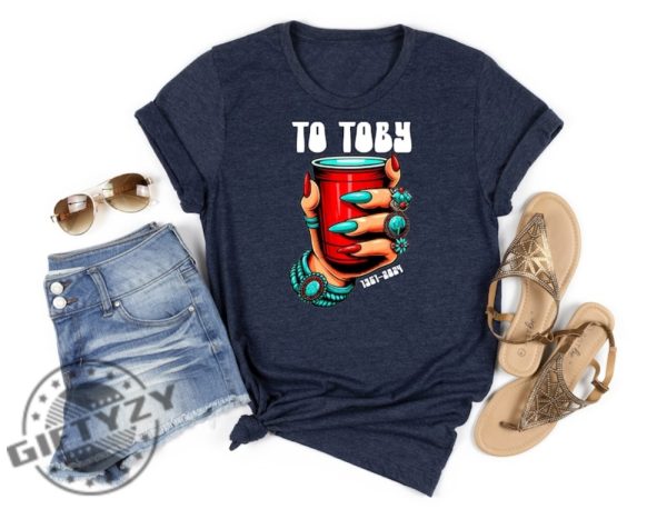 Red Solo Cup Toby Keith Shirt Country Song Sweatshirt Toby Keith Honoring Tshirt Music Lovers Hoodie Western Texas Country Music In Memory Shirt giftyzy 3