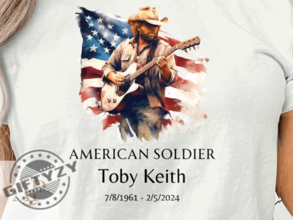 Toby Keith Tribute Unisex Shirt American Soldier Memorial Tshirt Country Music Legend Homage Hoodie Trending Sweatshirt Thoughtful Fan Gift giftyzy 3
