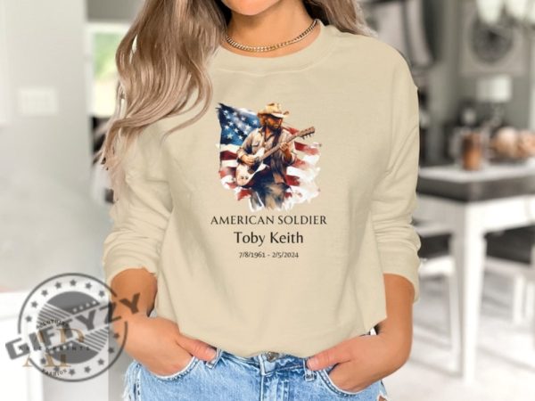 Toby Keith Tribute Unisex Shirt American Soldier Memorial Tshirt Country Music Legend Homage Hoodie Trending Sweatshirt Thoughtful Fan Gift giftyzy 4